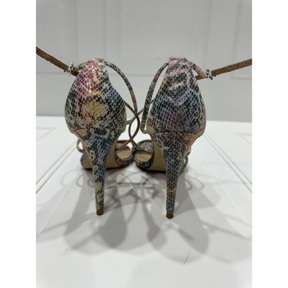 Steve Madden Multi Color Carrson Snake Skin Heels Size 9.5M - Picture 5 of 10